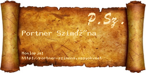 Portner Szimóna névjegykártya